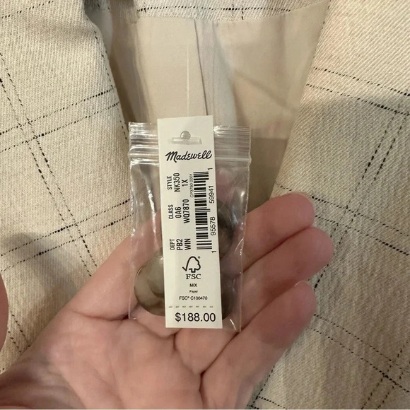 Madewell The Plus Caldwell Double Breasted Blazer in Ghent Plaid Size 1X NWT - Picture 10 of 16